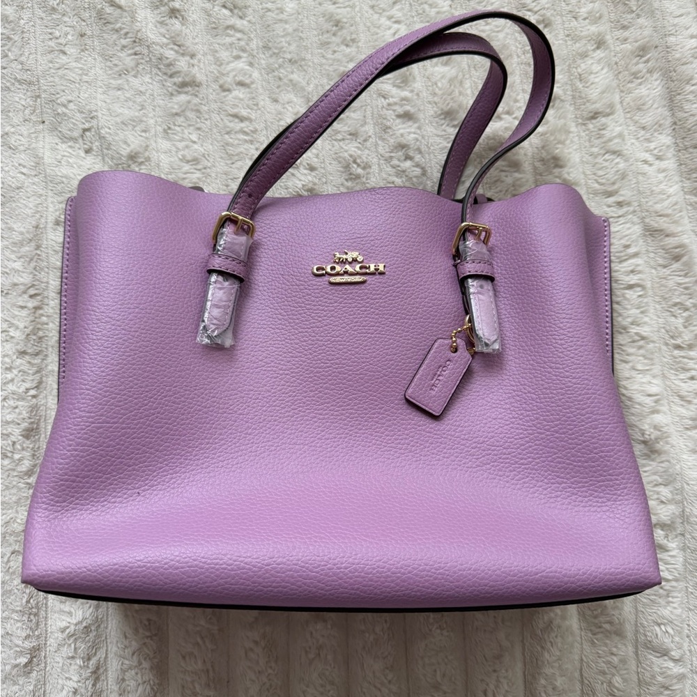 Coach Lilac Leather Tote Bag